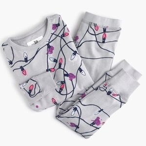 NWT Crewcuts Gray Colorful Lights Pajama Cotton set 8